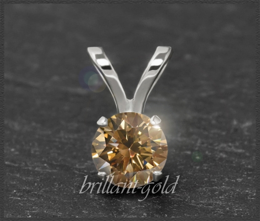 Brillant 585 Gold Anhänger, champ. 0,10-0,50ct